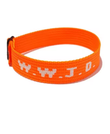 Orange - What. Would Jesus Do Bracelet